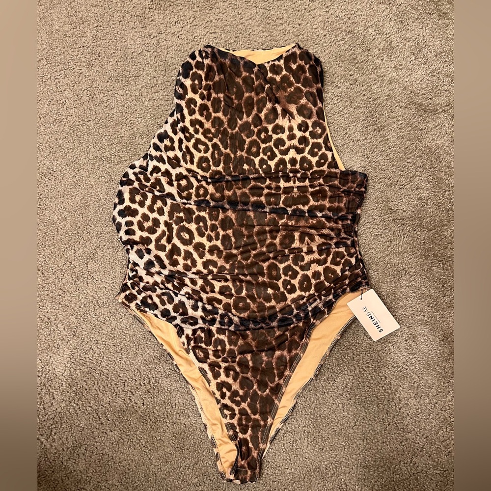 Leopard print bodysuit